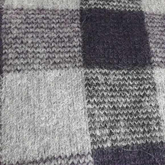 Dress Barn Mohair Blend Plaid Cardigan M Academia Preppy Twee Scandi - Picture 3 of 10